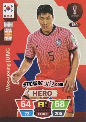 Sticker Woo-young Jung - FIFA World Cup Qatar 2022. Adrenalyn XL n. 159 - Panini