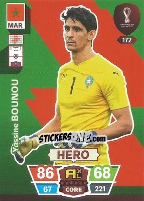 Sticker Yassine Bounou - FIFA World Cup Qatar 2022. Adrenalyn XL n. 172 - Panini