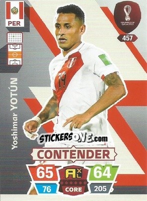 Sticker Yoshimar Yotún - FIFA World Cup Qatar 2022. Adrenalyn XL n. 457 - Panini