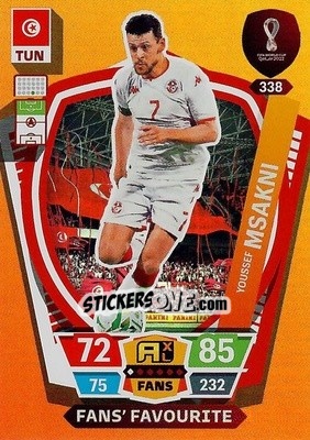 Sticker Youssef Msakni - FIFA World Cup Qatar 2022. Adrenalyn XL n. 338 - Panini