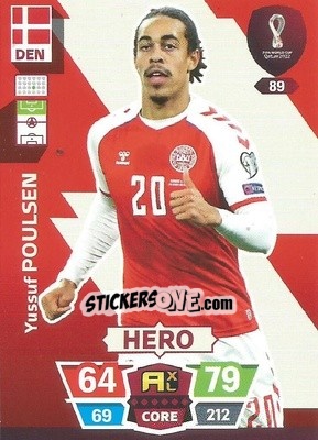Sticker Yussuf Poulsen - FIFA World Cup Qatar 2022. Adrenalyn XL - Panini