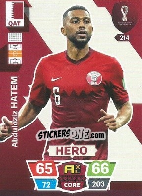 Sticker Abdulaziz Hatem - FIFA World Cup Qatar 2022. Adrenalyn XL - Panini