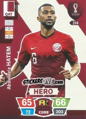 Sticker Abdulaziz Hatem - FIFA World Cup Qatar 2022. Adrenalyn XL n. 214 - Panini