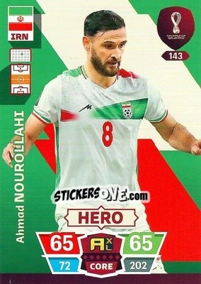 Sticker Ahmad Nourollahi - FIFA World Cup Qatar 2022. Adrenalyn XL n. 143 - Panini