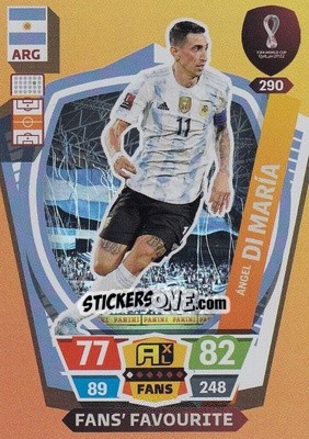 Sticker Ángel Di María - FIFA World Cup Qatar 2022. Adrenalyn XL n. 290 - Panini