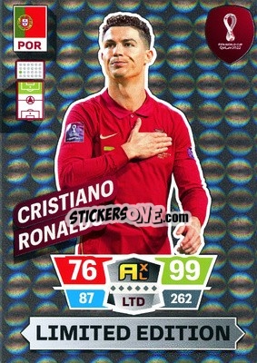 Sticker Cristiano Ronaldo - FIFA World Cup Qatar 2022. Adrenalyn XL n. XXL-CR - Panini
