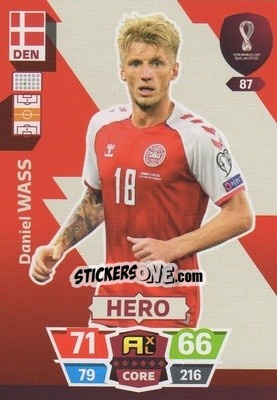 Sticker Daniel Wass - FIFA World Cup Qatar 2022. Adrenalyn XL n. 87 - Panini