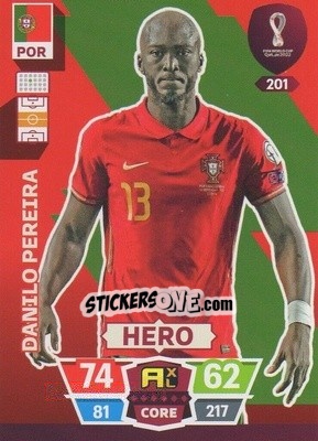 Sticker Danilo Pereira - FIFA World Cup Qatar 2022. Adrenalyn XL n. 201 - Panini