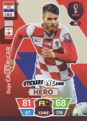 Sticker Duje Ćaleta-Car - FIFA World Cup Qatar 2022. Adrenalyn XL n. 74 - Panini