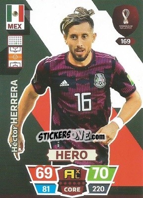 Sticker Héctor Herrera - FIFA World Cup Qatar 2022. Adrenalyn XL n. 169 - Panini