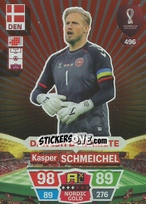 Sticker Kasper Schmeichel - FIFA World Cup Qatar 2022. Adrenalyn XL n. 496 - Panini