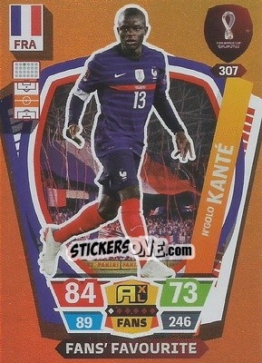 Sticker N’Golo Kanté - FIFA World Cup Qatar 2022. Adrenalyn XL n. 307 - Panini