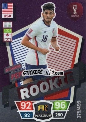 Sticker Ricardo Pepi (USA) - FIFA World Cup Qatar 2022. Adrenalyn XL n. LEPL-RP-p - Panini
