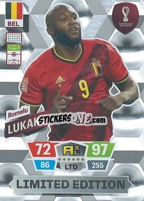 Sticker Romelu Lukaku - FIFA World Cup Qatar 2022. Adrenalyn XL n. LE-RL - Panini