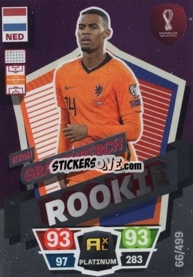 Sticker Ryan Gravenberch (Netherlands) - FIFA World Cup Qatar 2022. Adrenalyn XL - Panini