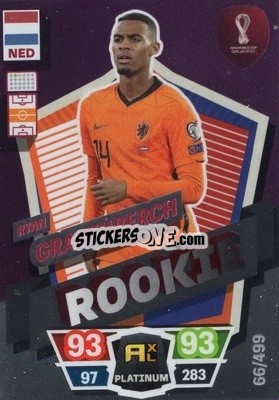 Figurina Ryan Gravenberch (Netherlands) - FIFA World Cup Qatar 2022. Adrenalyn XL - Panini