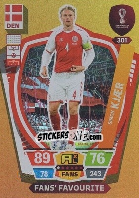 Sticker Simon Kjær - FIFA World Cup Qatar 2022. Adrenalyn XL n. 301 - Panini