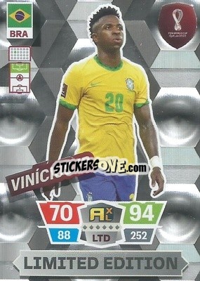 Sticker Vinícius Jr - FIFA World Cup Qatar 2022. Adrenalyn XL n. LE-VJ - Panini