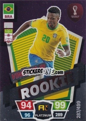 Figurina Vinícius Jr (Brazil) - FIFA World Cup Qatar 2022. Adrenalyn XL - Panini