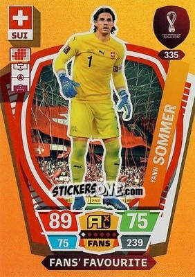Sticker Yann Sommer - FIFA World Cup Qatar 2022. Adrenalyn XL n. 335 - Panini