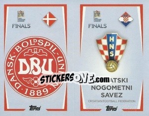 Cromo Denmark / Croatia - The Road to UEFA Nations League Finals 2022-2023 - Topps