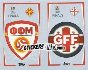 Sticker North Macedonia / Georgia - The Road to UEFA Nations League Finals 2022-2023 - Topps