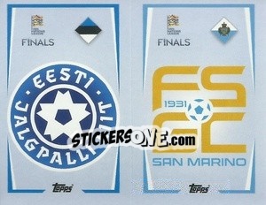 Cromo Estonia / San Marino - The Road to UEFA Nations League Finals 2022-2023 - Topps