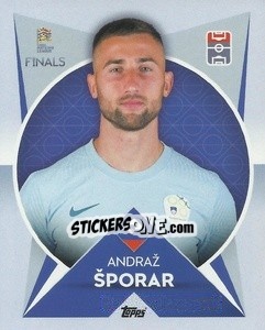 Sticker Andraž Šporar (Slovenia) - The Road to UEFA Nations League Finals 2022-2023 - Topps