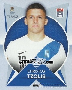 Sticker Christos Tzolis (Greece) - The Road To Uefa Nations League Finals 2022-2023 n. 91 - Topps