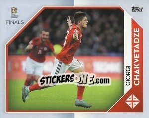 Sticker Giorgi Chakvetadze (Georgia) — 1st Scorer - The Road to UEFA Nations League Finals 2022-2023 - Topps