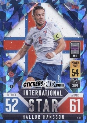 Sticker Hallur Hansson - The Road to UEFA Nations League Finals 2022-2023. Match Attax 101 - Topps