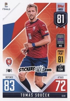 Figurina Tomáš Souček - The Road to UEFA Nations League Finals 2022-2023. Match Attax 101 - Topps