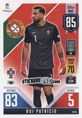 Sticker Rui Patrício - The Road To Uefa Nations League Finals 2022-2023. Match Attax 101 n. CD85 - Topps