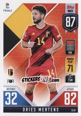 Sticker Dries Mertens - The Road To Uefa Nations League Finals 2022-2023. Match Attax 101 n. CD87 - Topps