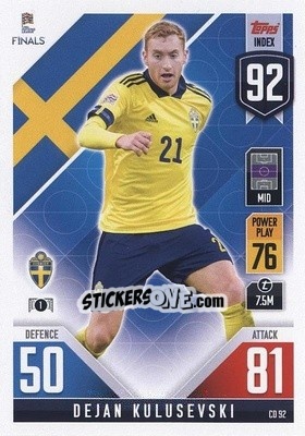 Sticker Dejan Kulusevski - The Road To Uefa Nations League Finals 2022-2023. Match Attax 101 n. CD92 - Topps