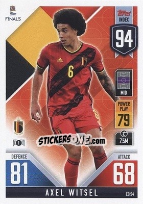 Cromo Axel Witsel - The Road to UEFA Nations League Finals 2022-2023. Match Attax 101 - Topps