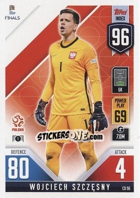 Sticker Wojciech Szczęsny - The Road To Uefa Nations League Finals 2022-2023. Match Attax 101 n. CD96 - Topps