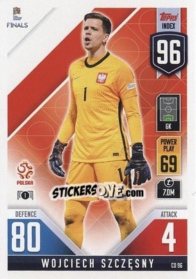 Sticker Wojciech Szczęsny - The Road to UEFA Nations League Finals 2022-2023. Match Attax 101 - Topps