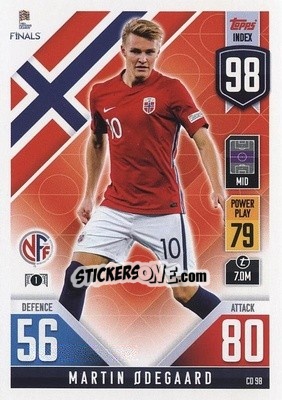 Figurina Martin Ødegaard - The Road to UEFA Nations League Finals 2022-2023. Match Attax 101 - Topps