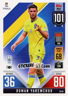 Figurina Roman Yaremchuk - The Road to UEFA Nations League Finals 2022-2023. Match Attax 101 - Topps