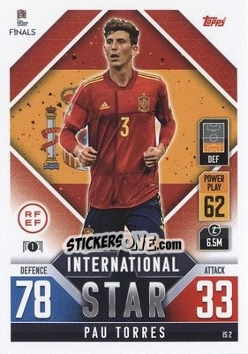 Sticker Pau Torres - The Road to UEFA Nations League Finals 2022-2023. Match Attax 101 - Topps