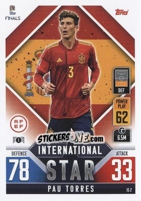 Sticker Pau Torres - The Road To Uefa Nations League Finals 2022-2023. Match Attax 101 n. IS2 - Topps