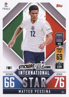 Sticker Matteo Pessina - The Road to UEFA Nations League Finals 2022-2023. Match Attax 101 - Topps