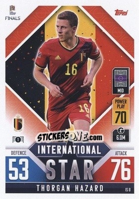 Sticker Thorgan Hazard - The Road To Uefa Nations League Finals 2022-2023. Match Attax 101 n. IS8 - Topps
