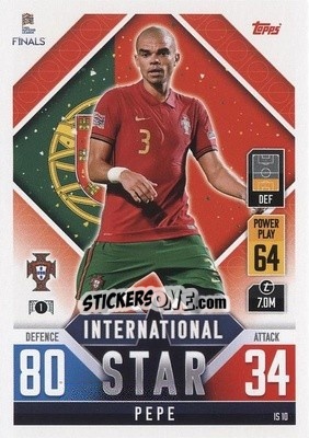 Sticker Pepe - The Road to UEFA Nations League Finals 2022-2023. Match Attax 101 - Topps