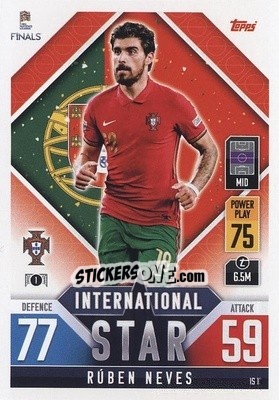 Sticker Rúben Dias - The Road to UEFA Nations League Finals 2022-2023. Match Attax 101 - Topps