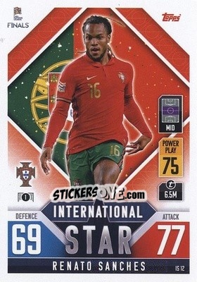 Sticker Renato Sanches - The Road To Uefa Nations League Finals 2022-2023. Match Attax 101 n. IS12 - Topps