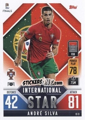 Sticker André Silva - The Road To Uefa Nations League Finals 2022-2023. Match Attax 101 n. IS13 - Topps