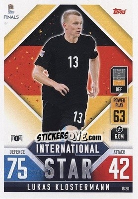 Cromo Lukas Klostermann - The Road to UEFA Nations League Finals 2022-2023. Match Attax 101 - Topps