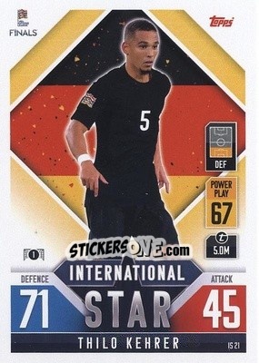 Sticker Thilo Kehrer - The Road To Uefa Nations League Finals 2022-2023. Match Attax 101 n. IS21 - Topps